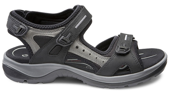 Сандалии женские Ecco Offroad Black/Dark Grey - Фото 3 большая