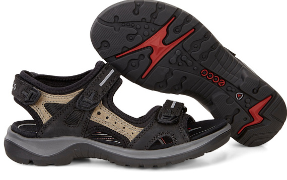 Сандалии женские Ecco Offroad Black/Dark Grey - Фото 8 большая