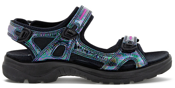 Сандалии женские Ecco Offroad Metallic/Black - Фото 3 большая
