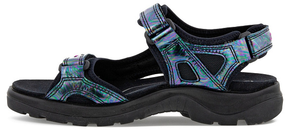 Сандалии женские Ecco Offroad Metallic/Black - Фото 4 большая