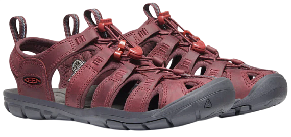 Сандалии женские Keen Clearwater Cnx Leather Wine/Red Dahlia - Фото 5 большая