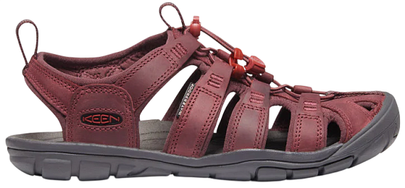 Сандалии женские Keen Clearwater Cnx Leather Wine/Red Dahlia - Фото 1 большая
