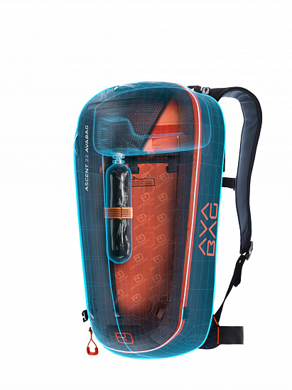 Лавинный рюкзак Ortovox Ascent 28S Avabag Kit with AVA-Unit Green Isar - Фото 9 большая