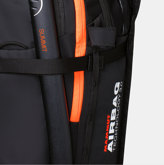 Рюкзак лавинный Mammut Ride Removable Airbag 3.0 30 Black-Vibrant Orange - Фото 3 большая