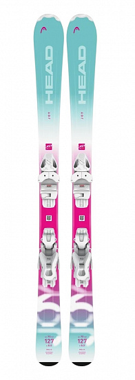 Горные лыжи детские Head Joy Easy 67-107 с креплениями JRS 4.5 GW CA BR.80[I] s. Mint/Pink - Фото 1 большая