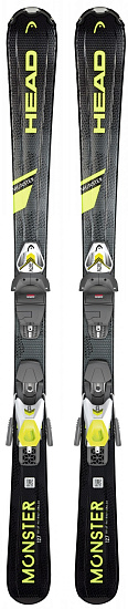 Горные лыжи Head Monster Slr Pro (117-157) с креплениями Slr 7.5 Gw Ac Brake 78 [H] Black/Neon - Фото 1 большая