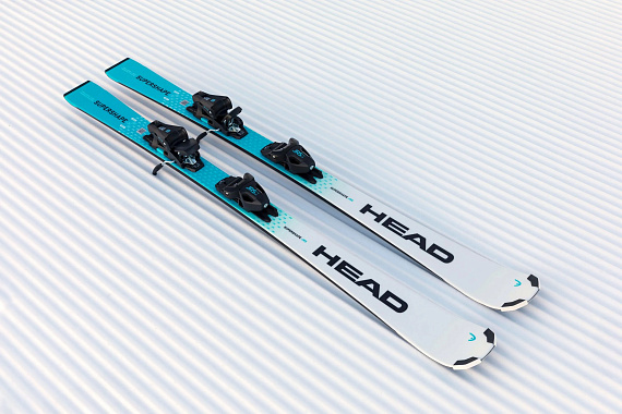 Горные лыжи детские Head Supershape JRS с креплениями JRS 7.5 GW CA BR 78 [H] White/Speedblue - Фото 2 большая