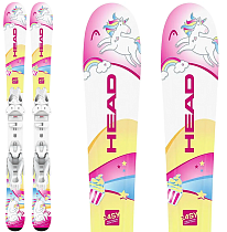 Горные лыжи детские Head Unicorn JRS с креплениями JRS 4.5 GW CA BR 80 [I] White/Pink