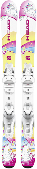 Горные лыжи детские Head Unicorn JRS с креплениями JRS 4.5 GW CA BR 80 [I] White/Pink - Фото 1 большая
