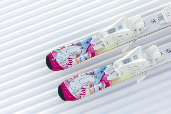 Горные лыжи детские Head Unicorn JRS с креплениями JRS 4.5 GW CA BR 80 [I] White/Pink - Фото 4 большая