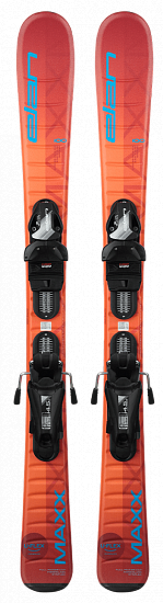 Горные лыжи Elan Maxx Orange Jrs 80-120 с креплениями El 4.5 Shift - Фото 1 большая