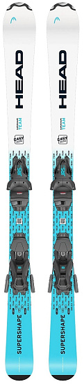 Горные лыжи детские Head Supershape Team Easy JRS (127-157)+JRS 7.5 GW CA BR 78 [H] White/Speedblue - Фото 1 большая