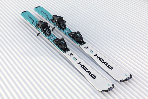 Горные лыжи детские Head Supershape Team Easy JRS (127-157)+JRS 7.5 GW CA BR 78 [H] White/Speedblue - Фото 2 большая