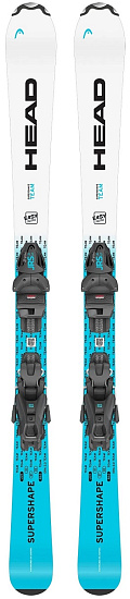 Горные лыжи детские Head Supershape Team Easy JRS (67-117)+JRS 4.5 GW CA BR 80 [I] White/Speedblue - Фото 1 большая