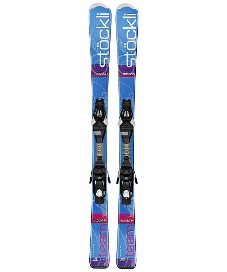 Горные лыжи детские Stockli Motion Team с креплениями NC5 J75 Black/White - Фото 1 большая