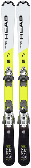Горные лыжи детские Head Supershape Team Easy +Sx 7.5 Gw Ca Brake 78 White/Yellow - Фото 1 большая