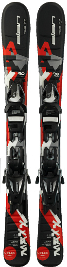 Горные лыжи детские с креплениями Elan Maxx Blk/Red QS El 7.5 (130-150) - Фото 1 большая