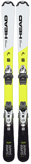 Горные лыжи детские Head Supershape Team Easy +Sx 4.5 Gw Ca Brake 80 White/Yellow - Фото 1 большая