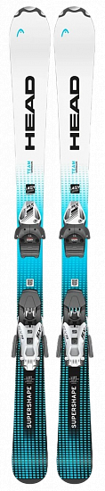 Горные лыжи детские Head Supershape Team Easy с креплениями Sx 4.5 Gw Ca White/Speedblue - Фото 1 большая