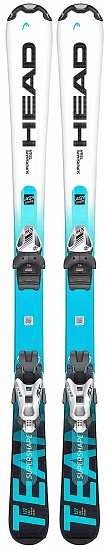 Горные лыжи детские Head Supershape Team Easy (67-117) с креплениями SX 4.5 GW CA White/Speedblue - Фото 1 большая