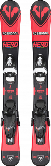 Горные лыжи с креплениями Rossignol Hero Pro Team 4 Gw Black Bulk - Фото 1 большая