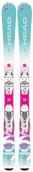 Горные лыжи детские Head Joy Easy с креплениями 7.5 Gw Ca Brake 78 [H] Mint/Pink - Фото 1 большая