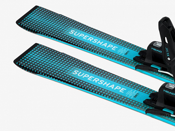 Горные лыжи детские Head Supershape с креплениями Jrs 7.5 Gw Ca White/Speedblue - Фото 3 большая