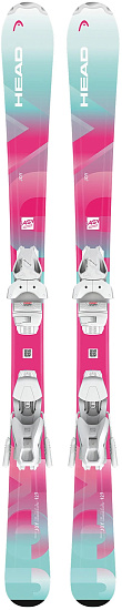 Горные лыжи детские Head Joy Easy JRS (107-117) с креплениями JRS 4.5 GW CA Brake 80 [I] Mint/Pink - Фото 1 большая