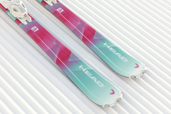 Горные лыжи детские Head Joy Easy JRS (107-117) с креплениями JRS 4.5 GW CA Brake 80 [I] Mint/Pink - Фото 3 большая