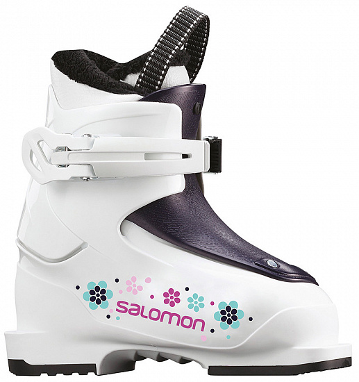 Горнолыжные ботинки детские Salomon T1 White/Pink - Фото 1 большая