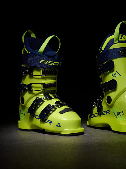 Горнолыжные ботинки детские Fischer Rc4 65 Yellow/Yellow - Фото 4 большая
