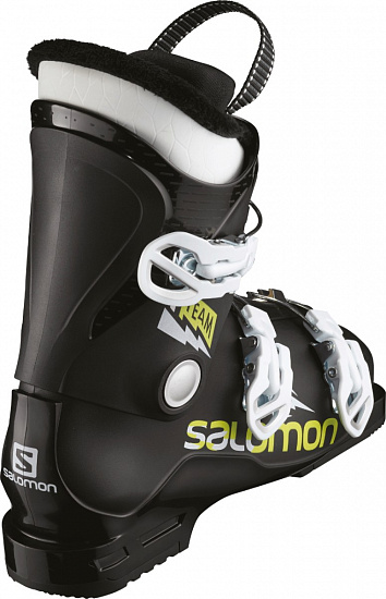 Горнолыжные ботинки детские Salomon Team T3 Black/Acid Green/Wh - Фото 2 большая