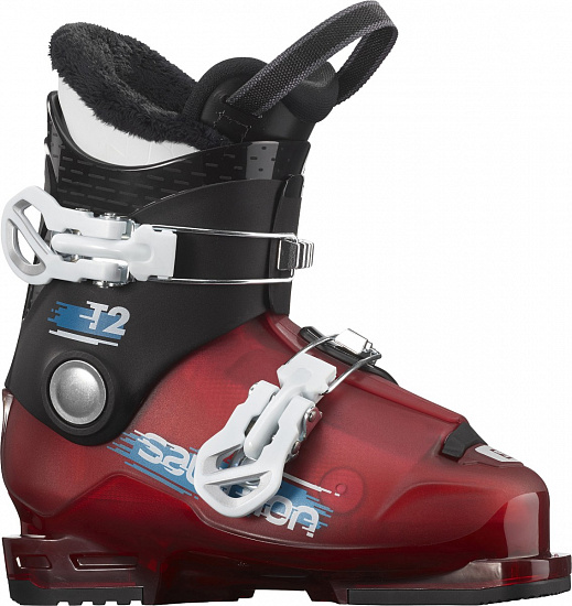 Горнолыжные ботинки детские Salomon T2 RT Black/Red/White - Фото 1 большая