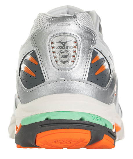 Кроссовки мужские Mizuno Wave Rider 10 Св.Сер/Сер/Крас - Фото 3 большая