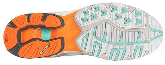 Кроссовки мужские Mizuno Wave Rider 10 Св.Сер/Сер/Крас - Фото 4 большая