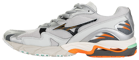 Кроссовки мужские Mizuno Wave Rider 10 Св.Сер/Сер/Крас - Фото 5 большая