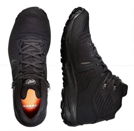 Ботинки мужские Mammut Ultimate III Mid Gtx Black - Фото 3 большая