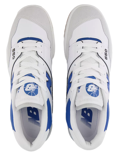 Кроссовки New Balance 550 White/Blue - Фото 3 большая