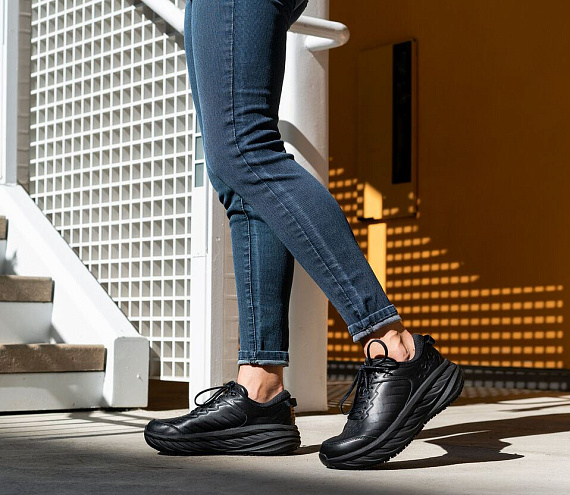 Кроссовки женские Hoka Bondi Sr Black/Black - Фото 7 большая