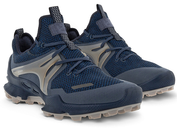 Кроссовки мужские Ecco Biom C-Trail Grey-Blue - Фото 8 большая