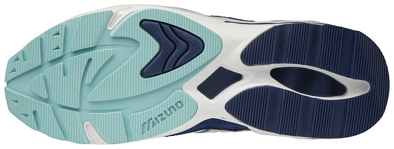 Кроссовки мужские Mizuno Wave Rider 1 S Голуб/Бел/Т.Син - Фото 3 большая