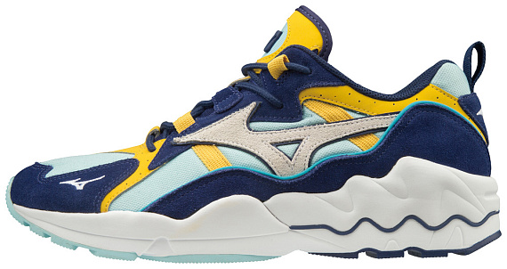 Кроссовки мужские Mizuno Wave Rider 1 S Голуб/Бел/Т.Син - Фото 7 большая