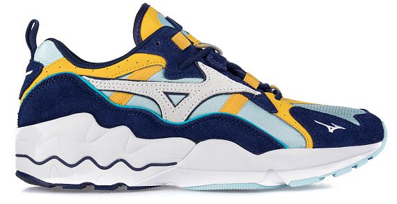 Кроссовки мужские Mizuno Wave Rider 1 S Голуб/Бел/Т.Син - Фото 1 большая