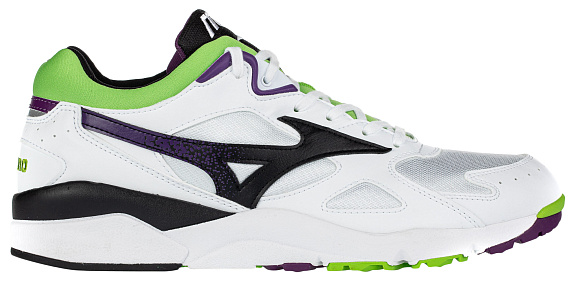 Кроссовки мужские Mizuno Sky Medal Бел/Чер/Зел - Фото 1 большая