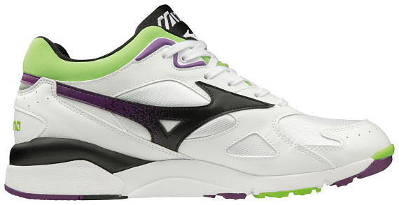 Кроссовки мужские Mizuno Sky Medal Бел/Чер/Зел - Фото 6 большая