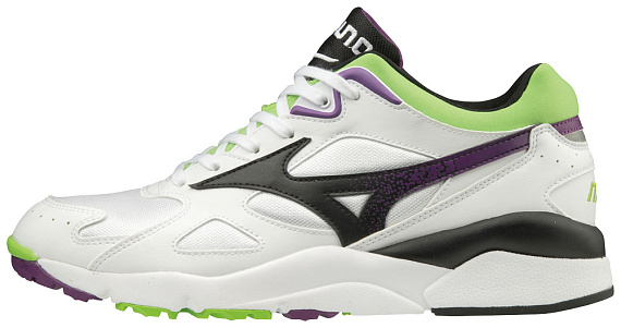 Кроссовки мужские Mizuno Sky Medal Бел/Чер/Зел - Фото 7 большая