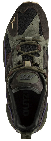 Кроссовки мужские Mizuno Wave Rider 1 Wild Nordic Чер/Т.Сер/Т.Зел - Фото 4 большая