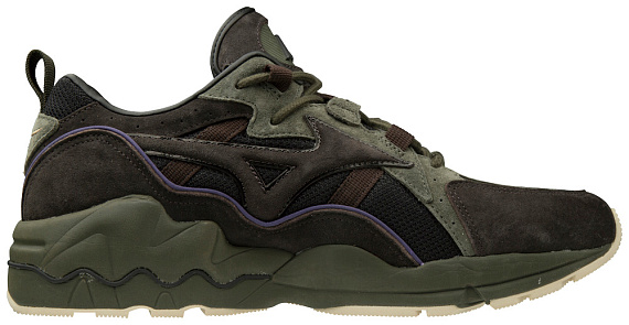 Кроссовки мужские Mizuno Wave Rider 1 Wild Nordic Чер/Т.Сер/Т.Зел - Фото 6 большая