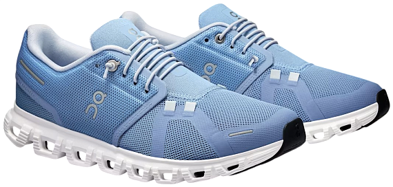 Кроссовки женские On Cloud 6 Chambray/White - Фото 2 большая