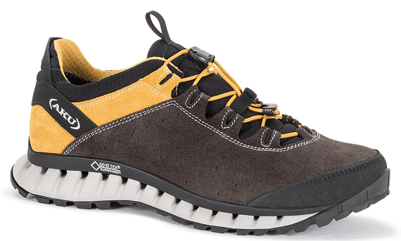 Ботинки мужские AKU Climatica Suede Gtx Anthracite/Yellow - Фото 5 большая